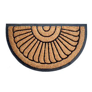 Tapis en fibre de coco à dos en caoutchouc, lavables, motif puzzle, pour usage extérieur dans les hôtels et les maisons - Product Image 1
