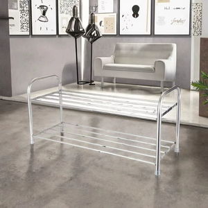 El soporte para zapatos de metal con revestimiento negro metálico de calidad garantizada ofrece un rendimiento consistente en todas las condiciones climáticas. - Product Image 6