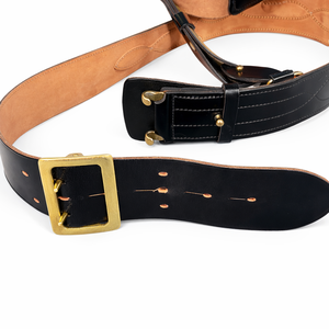Cinturón Sam Browne de Cuero Genuino con Correa Cruzada para el Hombro – Estilo Clásico de Uniforme, 34 Pulgadas - Product Image 5