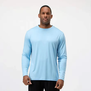 <b>Men's</b> Outdoor Fitness Running Casual long sleeve <b>T</b>-<b>Shirt</b> 100% Cotton Quick-Dry Long Sleeve Slim Fit Solid Color <b>Pocket</b> Knitted - Product Image 1