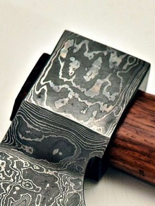 Damascus Steel <b>Axe</b> with Carbon Steel Head Industrial Grade Broad <b>Axe</b> <b>Wood</b> Handle for Woodworking - Product Image 4