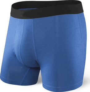 Calzoncillos bóxer de punto para hombre, 100% algodón, tiro medio, color liso, transpirables, paquete de 5, negros con cinturillas de colores - Product Image 3
