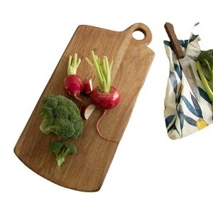 Planche à découper rectangulaire en bois, 46 cm x 21,5 cm x 1,25 cm d'épaisseur, poignée antidérapante, compatible lave-vaisselle, écologique, durable - Product Image 2