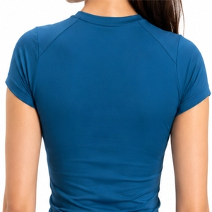 <b>Women</b> Short Sleeve <b>Compression</b> Shirt Premium Stretch Breathable Quick Dry Lightweight Performance Comfortable Fabric For Wear - Product Image 5