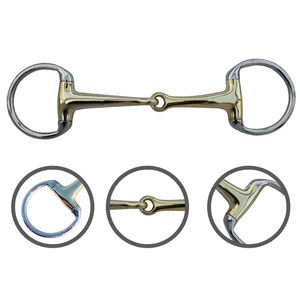 Bocados para Caballos Personalizados con Logotipo Grabado Láser, de Acero Inoxidable Bicolor, con Anillo Suelto, para Otros Productos Ecuestres - Product Image 2