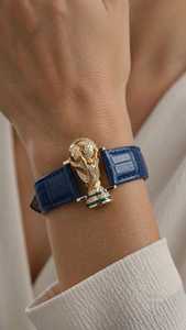 Bracelet en diamant cultivé en laboratoire, trophée de la Coupe du Monde FIFA, bracelet trophée de football, bracelet de luxe en diamant de football, cadeau pour les passionnés de sport - Product Image 5