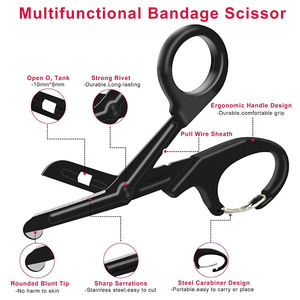 Tijeras de Trauma para Primeros Auxilios, Resistentes y Personalizadas, para Vendajes Médicos, de ANAAIF ENTERPRISES - Product Image 1