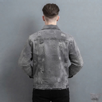 Veste en jean décontractée vintage pour homme, personnalisable, à manches longues, légère, respirante, qualité supérieure, 100 % coton, vente en gros