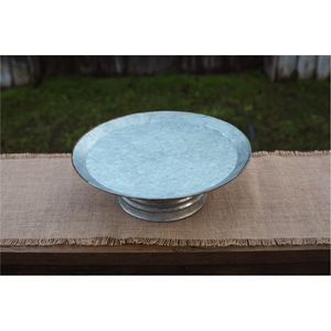 Rustic Galvanized Metal <b>Cake</b> <b>Stand</b> Pedestal Farmhouse Dessert Display Riser Vintage Tableware Event Party Decor Wholesale <b>stand</b> - Product Image 1