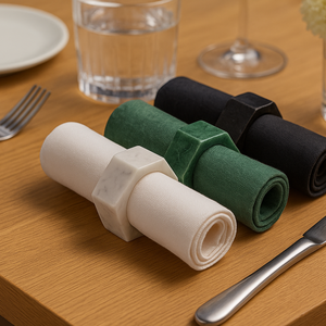 Best Handcrafted <b>Table</b> Decor High Quality White Marble Eco-Friendly Durable Luxury Wedding Napkin Rings Set at <b>Low</b> Price - Product Image 1