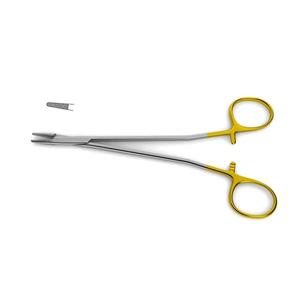 เครื่องมือ Bone Bridge Swedish Micro Sarot Dental Needle Holder ขนาด 16.5 ซม. ด้ามจับสแตนเลส ทังสเตนคาร์ไบด์ สำหรับการผ่าตัด - Product Image 1