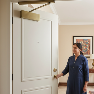 Ferme-porte en aluminium de qualité supérieure | Ferme-porte automatique robuste pour la maison, le bureau et l'usage commercial | Système de fermeture hydraulique fluide - Product Image 4