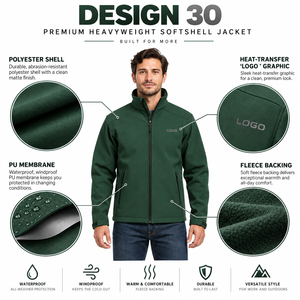 Men Softshell Jacket <b>Waterproof</b> Windproof Outdoor Hiking Jacket Breathable Fleece Lined Custom Logo OEM <b>Winter</b> Sports <b>Coat</b> - Product Image 6