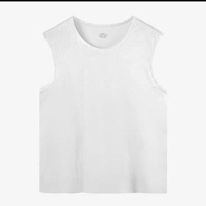 <b>Men's</b> O-Neck Patchwork Breathable <b>Sequined</b> Knitted Tank <b>Top</b> Casual Wear 100% Polyester - Product Image 4