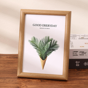 Wholesale Minimalist 6-Inch Solid Wood Picture <b>Frame</b> Rounded Edge Calligraphy Art Photo <b>Frame</b> for <b>Collage</b> Display - Product Image 1