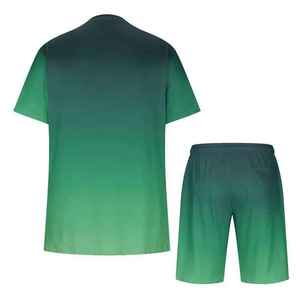 Men's Polyester Twin Set T Shirt and <b>Mesh</b> Shorts Wholesale Quick Dry Two Piece Sports Gym Matching Outfit Set Summer Wear - Product Image 4