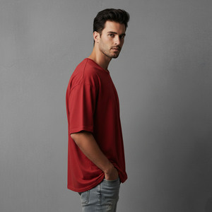 OEM Raglan Sleeve Men's 100% Cotton T-Shirts High Quality 2-Tone Baggy Fit Drop Shoulder Stylish <b>Hip</b> Hop Streetwear men's Tees - Product Image 2