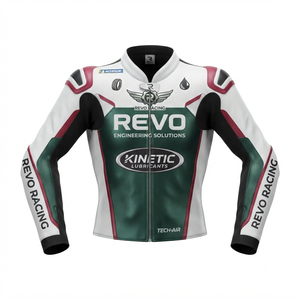 Men’s Cowhide Leather <b>Racing</b> <b>Jacket</b>/Chaqueta MotoCP Style CE Level 2 Armor Motorcycle Track Riding Protective Gear CE - Product Image 1