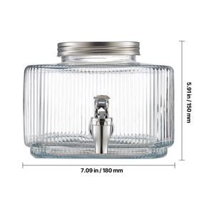 Dispenser per Bevande da 0,8 Galloni con Coperchio Antigoccia, Erogatore in Vetro per Succhi, Ideale per Feste, Tè Freddo e Bevande al Gusto di Limone - Product Image 5