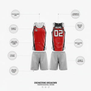 Ensemble de maillots de basket-ball personnalisés imprimés par sublimation, respirant, à séchage rapide, uniforme d'équipe pour hommes, femmes et jeunes - Product Image 2