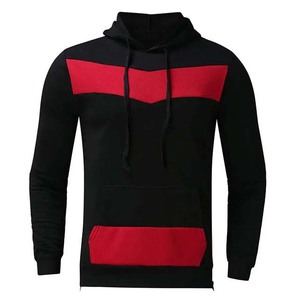 Survêtements de sport à capuche imprimés contrastés grande taille, vêtements d'entraînement et de jogging, coupe ample en molleton de coton sans couture - Product Image 3