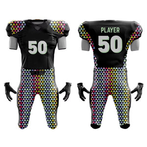 Uniformes de football américain pour adultes, maillots personnalisables de haute qualité, respirants, anti-humidité, grandes tailles, impression de logo, UPF - Product Image 3