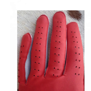 PROVEN ENTERPRISES White Cabretta Leather Luxury Golf <b>Glove</b> Stretcher Adjustable Wrist Strap Button Closure Hand <b>Grips</b> - Product Image 4