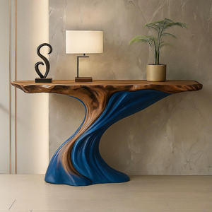 Mesa de Consola Vintage de Madera Maciza Hecha a Mano con Diseño Único, Mesa de Entrada Estilo Rústico, Decoración de Lujo para el Hogar - Product Image 5