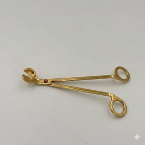 Wholesale Silver Gold PVD Finish Stainless Steel <b>Candle</b> <b>Wick</b> Trimmer Scissors <b>Candle</b> Tool - Product Image 2