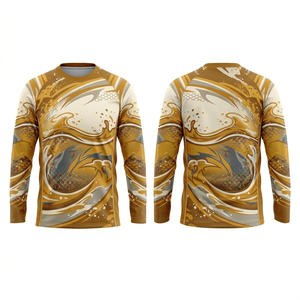 Camiseta de Pesca Unisex Personalizada por Sublimación, 100% Poliéster, Transpirable, de Secado Rápido, Antibacteriana, que Absorbe la Humedad, con Protección UV - Product Image 3