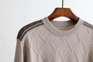 Pull à col rond pour homme, manches longues, couleur unie, laine anti-boulochage, vêtements d'hiver, cardigan tricoté pour homme - Product Image 6