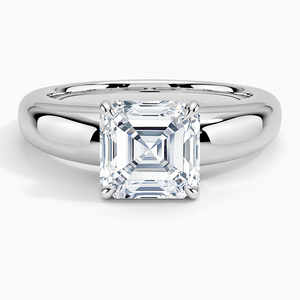 Anillo de compromiso y boda BOJ Ring 010 de plata 925 con moissanita solitaria de corte Asscher, 2ct, color D, claridad VVS1, ¡Gran oferta a bajo precio! - Product Image 1