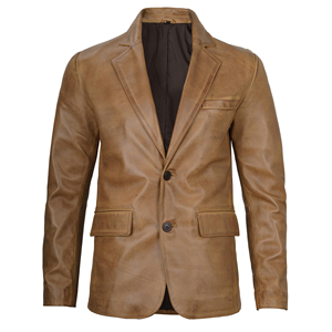 New Arrival Custom Design And Color Men Genuine Leather Blazer <b>Jacket</b> Custom High Quality Turn Down Collar Breathable Windproof - Product Image 4