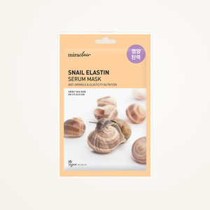 มาส์กหน้า Miracleare Snail Elastin Serum Mask 23 มล. สีขาว สำหรับทุกสภาพผิว แผ่นมาส์กหน้า - Product Image 5