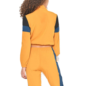 Conjunto de 2 piezas de punto para mujer: Top corto de manga larga con cremallera y leggings acampanados de cintura alta, conjunto de chándal de alta calidad para estar en casa o hacer deporte. - Product Image 5