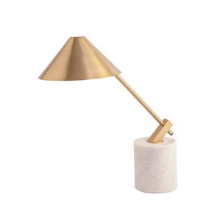 Modern Ceramic Table Lamp With Black Metal Cone Shade LED Warm <b>Light</b> Adjustable For Bedroom Minimalist Design - Product Image 4