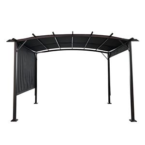 Auvent d'ombrage rétractable de 12x9 pieds Pergola extérieure à cadre en acier pour patio jardin terrasse abri soleil pour jardins terrasses - Product Image 3