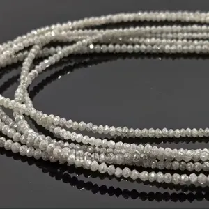 <span class=keywords><strong>Perline</strong></span> rotonde sfaccettate di diamante grigio di grado AAA, <span class=keywords><strong>2</strong></span> mm, 38 <span class=keywords><strong>cm</strong></span>, foro da 0,40 mm per la creazione di gioielli a prezzo all'ingrosso - Product Image 4