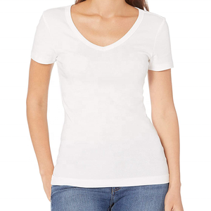 Camiseta de Verano para Mujer, Personalizada, de Poliéster/Algodón, Corte Ajustado, Manga Corta, Transpirable, Diseño 2026, Logotipo de Moda, 220g - Product Image 2