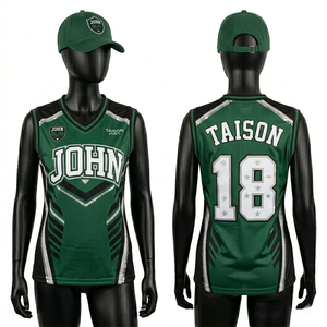 Premium 180 GSM Polyester Mesh Women <b>Cheer</b> Leading Jersey Breathable <b>Green</b> <b>Black</b> White Panel Design Custom Sublimation Logo - Product Image 1