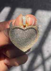 Collar con Colgante de Corazón de Diablo de Moissanita Plateada, Joyería Hip Hop con Incrustaciones de Diamantes, Regalo para Mujer, Directo del Fabricante - Product Image 2