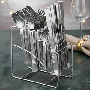 Premium Stainless Steel Cutlery Set Durable Rust-Resistant Dining <b>Utensils</b> for Home Kitchen Restaurant - Product Image 6