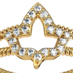 Yellow Gold Plated Silver <b>Ring</b> Women Elegant Rope Design Fashion Jewelry Crystal Accent Statement <b>Ring</b> Gift Accessories - Product Image 6
