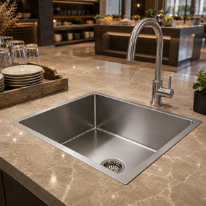 Stainless Steel <b>Kitchen</b> <b>Sink</b> Industrial Single Bowl Durable 304 Grade Basin - Product Image 4