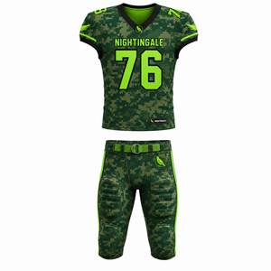 Uniforme de football américain 100% polyester respirant avec couleurs et tailles personnalisées - Uniforme de football américain de haute qualité - Product Image 1