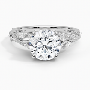 Bague SOJ 022 en argent 925 avec moissanite taille ronde motif vigne de bégonia, certifiée GRA 2 carats D, pour mariage et anniversaire, prix bas - Product Image 1