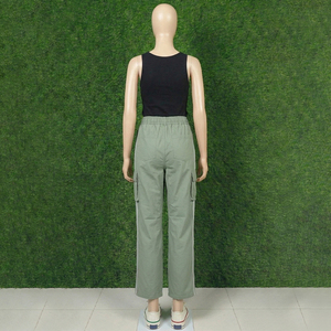 Pantalon cargo de sport OEM, taille mi-haute, avec cordon de serrage, respirant, imperméable, écologique, coupe droite classique, style streetwear - Product Image 2