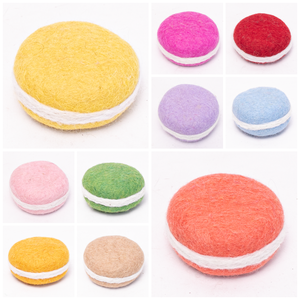 Handmade Needle Felted Macaron Set Colorful Eco-Friendly Wool Felt Dessert Toys for Kids & Montessori Educational Pretend Play - Product Image 3