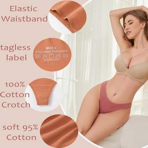 Tanga transpirable para mujer, bragas de tela suave, elásticas, flexibles, cintura estable, comodidad diaria, proveedor con MOQ bajo - Product Image 5