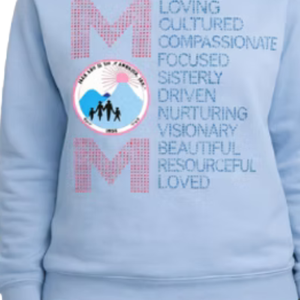 เสื้อสเวตเชิ้ตคอกลมสีฟ้าอ่อนสำหรับผู้หญิง ลาย MOM Love แขนยาว สวมใส่สบายทุกวัน เสื้อผ้าแฟชั่นลำลอง - Product Image 6